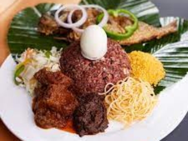 waakye with beef